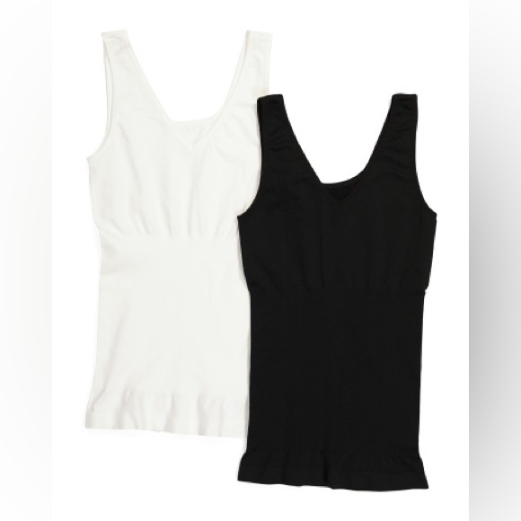 🆕 2PC Skinny Girl Skinnygirl Women's Scoop Neck Seamless Shaping Camisole 2-Pack - Picture 8 of 14